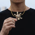 King Crossbone Pirate Skull Pendant