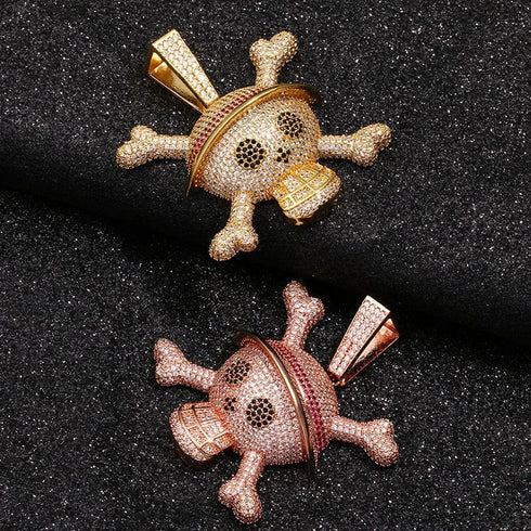 King Crossbone Pirate Skull Pendant