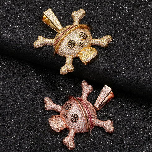 King Crossbone Pirate Skull Pendant