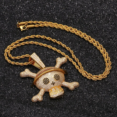 King Crossbone Pirate Skull Pendant