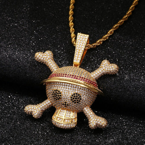 King Crossbone Pirate Skull Pendant