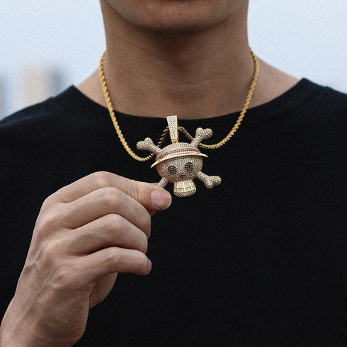 King Crossbone Pirate Skull Pendant