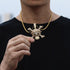 King Crossbone Pirate Skull Pendant