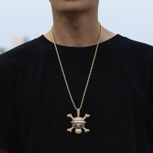 King Crossbone Pirate Skull Pendant