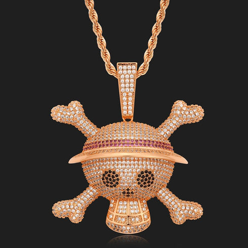 King Crossbone Pirate Skull Pendant