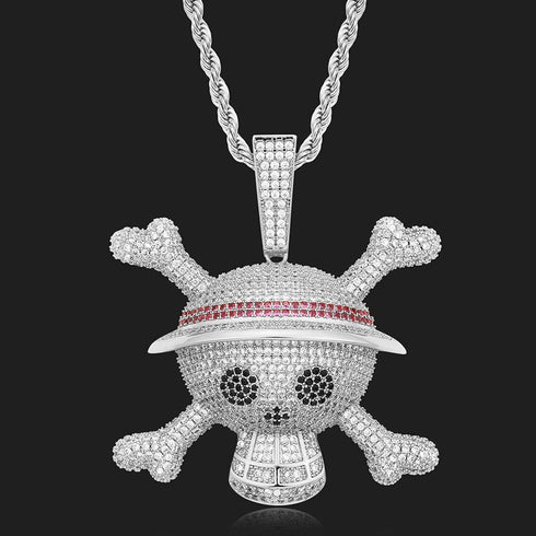 King Crossbone Pirate Skull Pendant