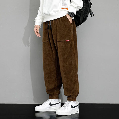 Rugged Corduroy Garterized Men's Pants