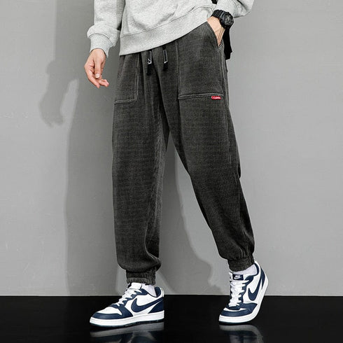 Rugged Corduroy Garterized Men's Pants