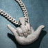 Large "Hang Loose" Fully Iced Charm Necklace