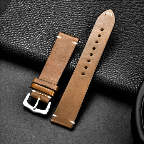 Genuine Retro Leather Watch Strap