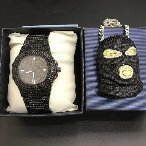 Mask Off Pendant Chain with Watch Bundle