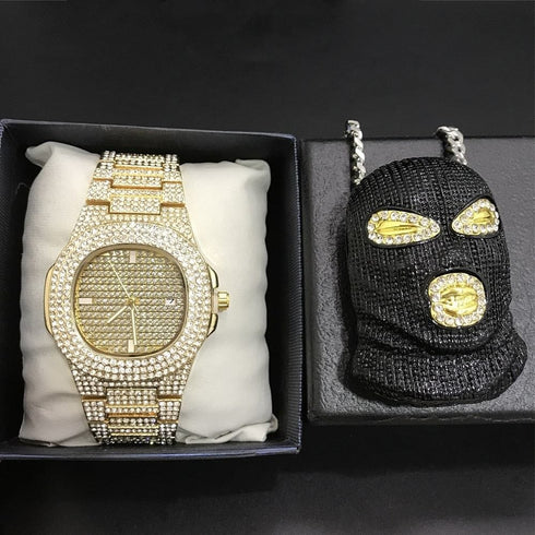 Mask Off Pendant Chain with Watch Bundle