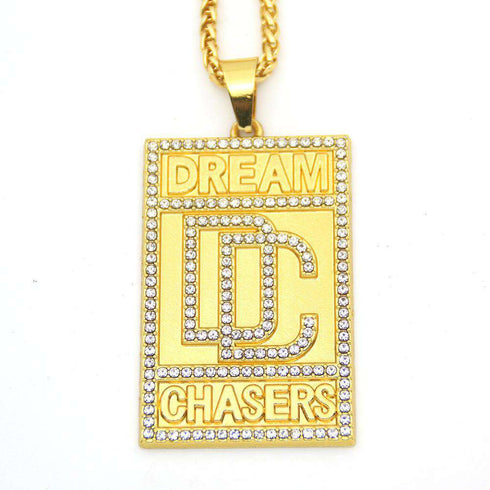 Meek Mill Dream Chasers 14k Gold Plated Pendant Necklace