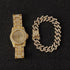 Miami Micro Pave Cuban Chain + Bracelet + Watch Set