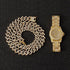 Miami Micro Pave Cuban Chain + Bracelet + Watch Set