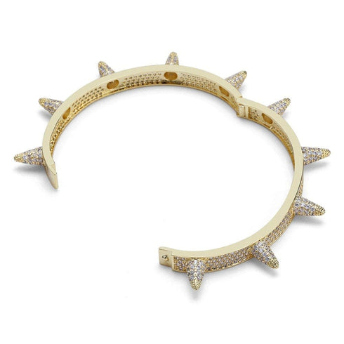 Micro pave Spike Bangle Bracelet