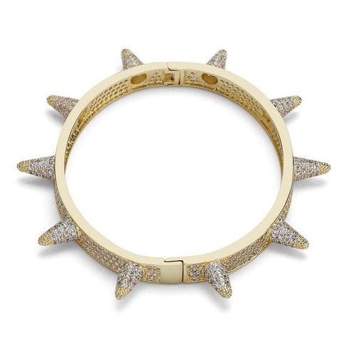 Micro pave Spike Bangle Bracelet