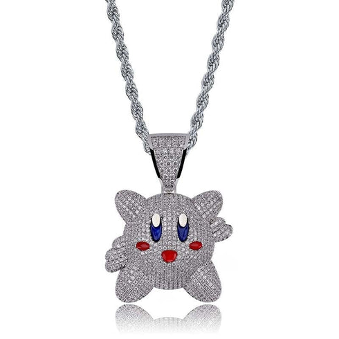 Micropave Iced Kirby Rapper Pendant Chain