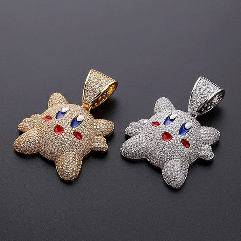 Micropave Iced Kirby Rapper Pendant Chain