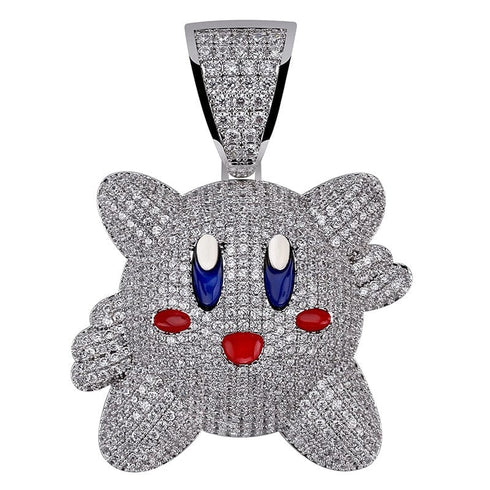 Micropave Iced Kirby Rapper Pendant Chain