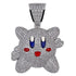 Micropave Iced Kirby Rapper Pendant Chain