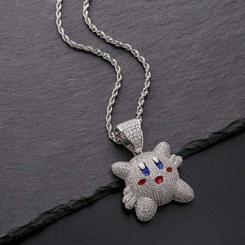 Micropave Iced Kirby Rapper Pendant Chain