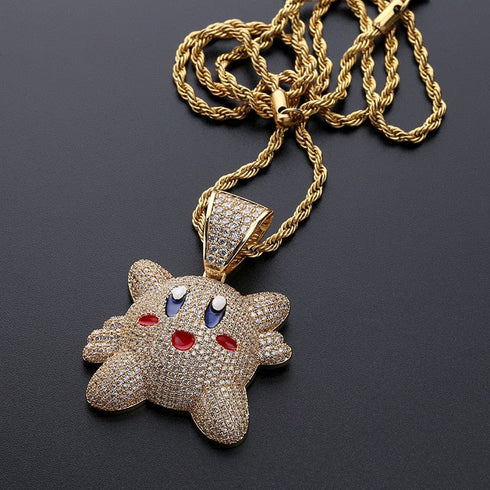 Micropave Iced Kirby Rapper Pendant Chain