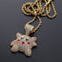 Micropave Iced Kirby Rapper Pendant Chain