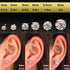 0.1-1 CT Moissanite Sterling Silver/ Gold/ Rose Gold Stud Earrings