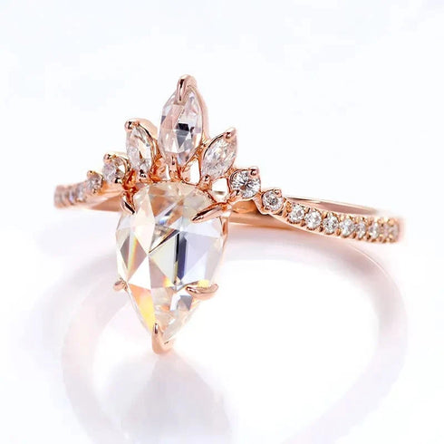 14K Rose Gold Moissanite Engagement Ring