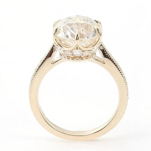 Solid Gold VVS Moissanite Engagement Ring