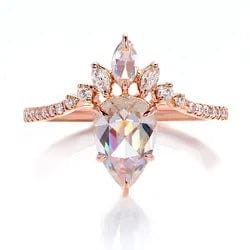 14K Rose Gold Moissanite Engagement Ring