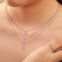 Moissanite Iced Sterling Silver Letter Pendant Necklace