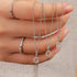 Moissanite Iced Sterling Silver Letter Pendant Necklace