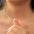 Moissanite Iced Sterling Silver Letter Pendant Necklace