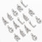 Moissanite Iced Sterling Silver Letter Pendant Necklace