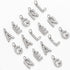 Moissanite Iced Sterling Silver Letter Pendant Necklace