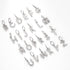 Moissanite Iced Sterling Silver Letter Pendant Necklace