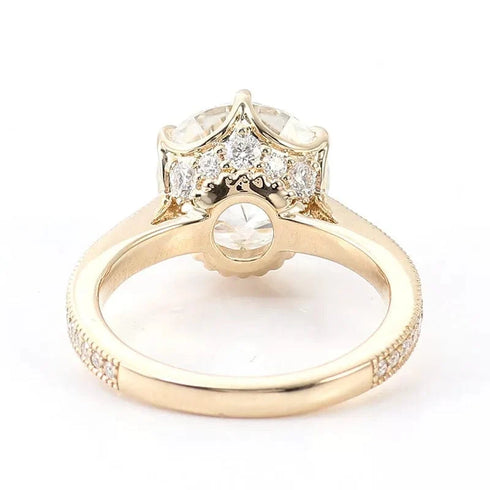 Solid Gold VVS Moissanite Engagement Ring