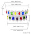 Multi Colored Stone Paved Iced Out Fangs Grillz