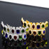 Multi Colored Stone Paved Iced Out Fangs Grillz