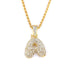 Hailey Bieber Initial Bubble Letter Necklace