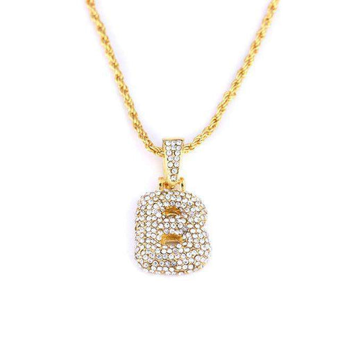 Hailey Bieber Initial Bubble Letter Necklace