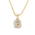 Hailey Bieber Initial Bubble Letter Necklace