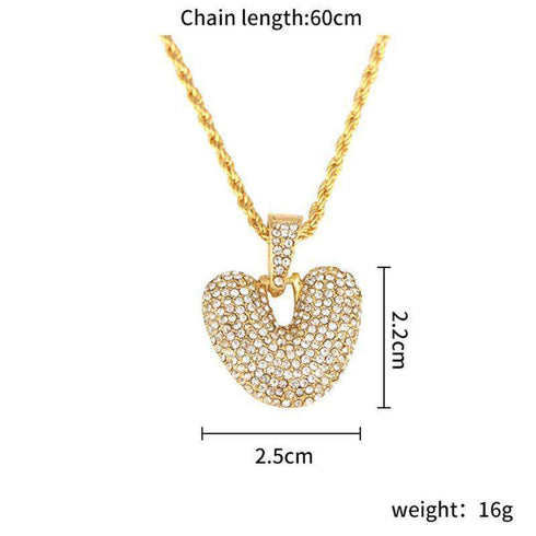 Hailey Bieber Initial Bubble Letter Necklace