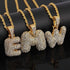 Hailey Bieber Initial Bubble Letter Necklace