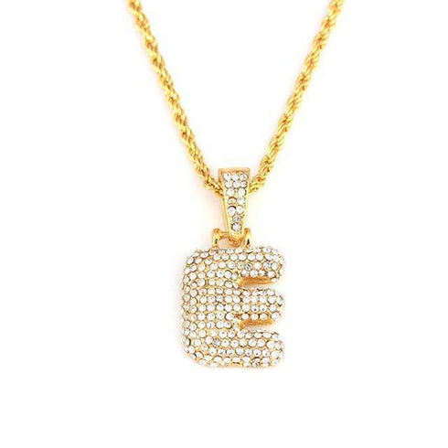 Hailey Bieber Initial Bubble Letter Necklace