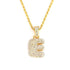 Hailey Bieber Initial Bubble Letter Necklace