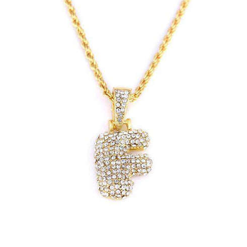 Hailey Bieber Initial Bubble Letter Necklace