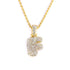 Hailey Bieber Initial Bubble Letter Necklace
